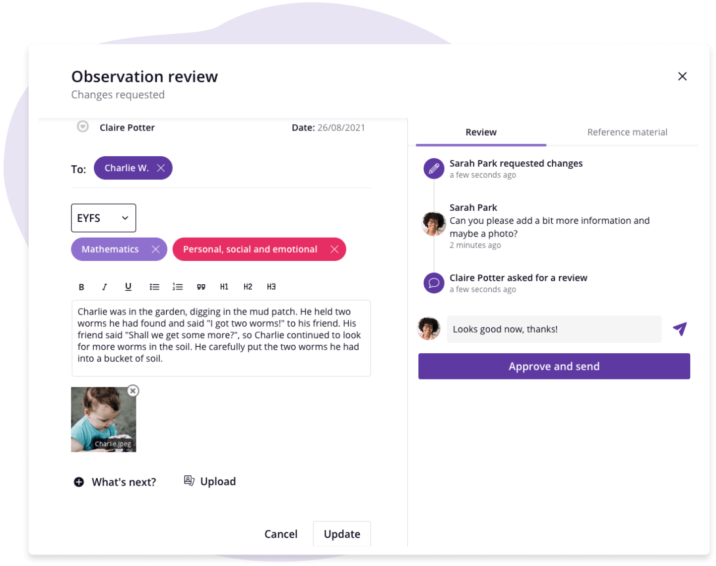 Easier Online Learning Journals Famly